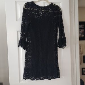 Black lace mini dress size 4